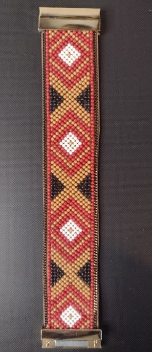 Brasalete estilo Miyuki en color caqui