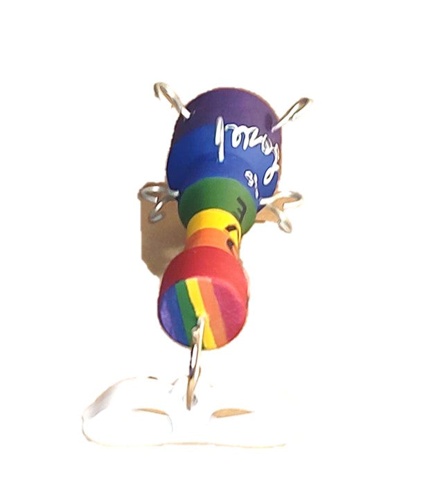 Gancho multiusos artesanal tema "arcoiris"